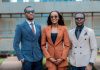 26 Black Leaders Shaping Community in Hudson County Three young professionals in stylish suits posing confidently outdoors.