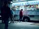 Vibrant urban scene of people enjoying a food truck at night in New York City.