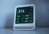 BREAKING: New Jersey Ranked Third Loudest State in U.S. A sleek air quality monitor showing CO2 and other air metrics, ideal for smart homes.