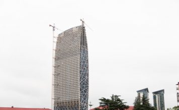 Stevens Institute to Replace Hoboken Dorm With 13-Story Tower High-rise under construction in Batumi, Georgia, showcasing urban development.