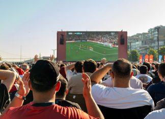 World Cup frenzy, free concerts, and a job fair: Your Hudson County week ahead Crowd watching a soccer game on a large screen outdoors in Istanbul, Türkiye.