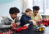 Diverse kids collaborating on robotics project, promoting STEM learning in a creative environment.