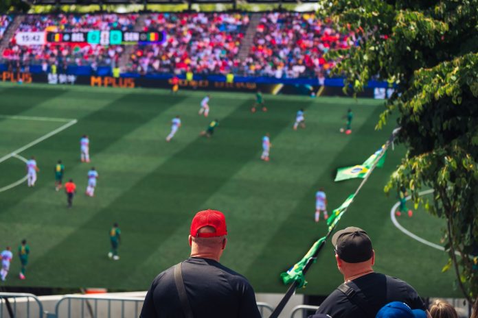 breaking-free-world-cup-final-watch-party-coming-t Engaging view of soccer fans enjoying a live match at a stadium in Langford, BC, Canada.