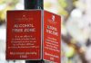 Close-up of red Cheltenham alcohol-free zone sign with maximum penalty warning.