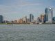 Breathtaking view of the New York City skyline captured from across the river.