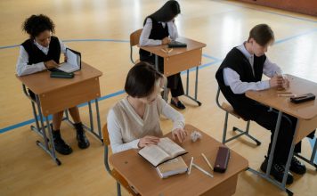 Best Private Schools Near West New York, NJ in 2026: A Local Parent’s Guide Group of diverse students studying in a well-lit indoor classroom setting.