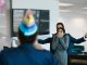 Jersey City Cultural Affairs Director Christine Goodman Retires After 25 Years A surprised woman at an office party celebration with colleagues.