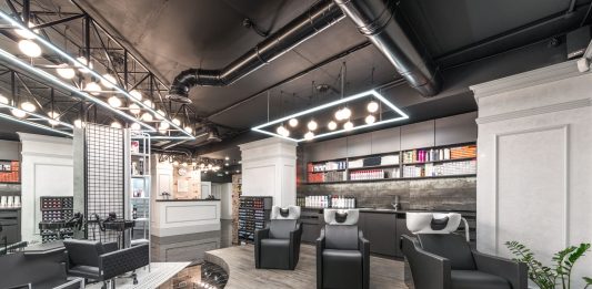 Best Salons and Barbershops in Bayonne for 2026: A Local’s Guide Comfortable backwash chairs with sinks near potted plant placed in contemporary beauty salon with bright illumination and abundance of cosmetology products