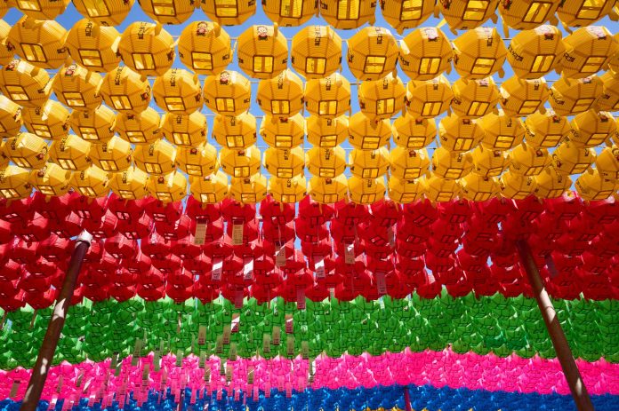 breaking-jersey-city-chuseok-k-fest-returns-oct-17 Colorful lanterns hang in vibrant rows, creating a festive atmosphere.