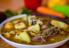 Delicious Mexican beef stew with potatoes and herbs, perfect for a comforting meal.