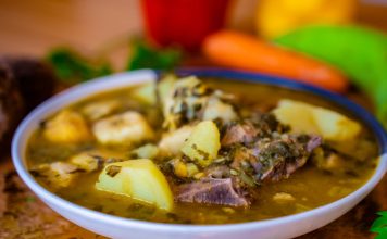 Delicious Mexican beef stew with potatoes and herbs, perfect for a comforting meal.