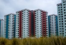 Contemporary high-rise apartments showcasing modern architecture in an urban residential district.
